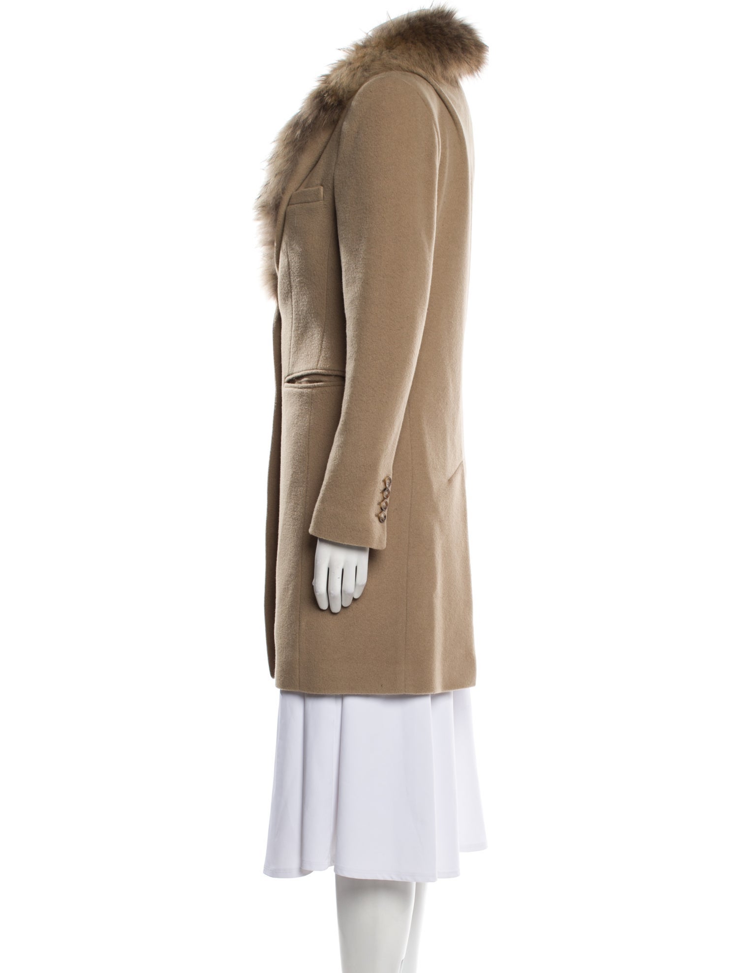 SAM. Wool Faux Fur Coat
