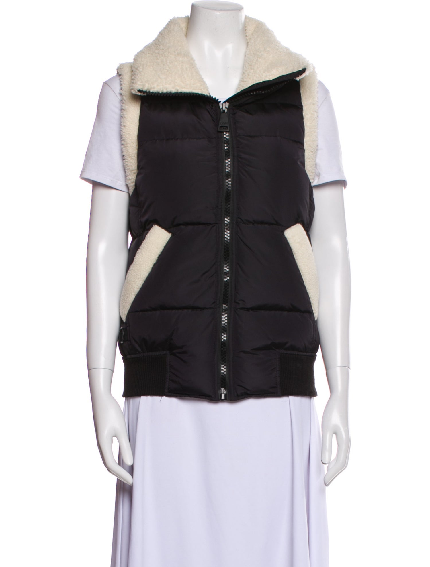 SAM. Nylon Colorblock Pattern Down Jacket