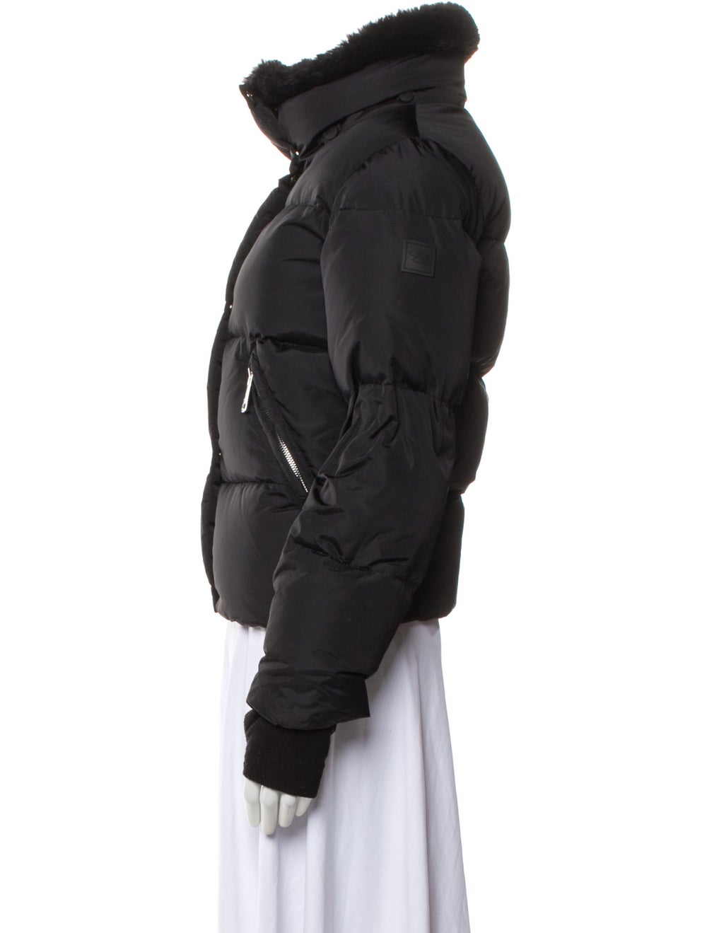 SAM. Sam. Nylon Down Jacket Black Stand Collar - image 2