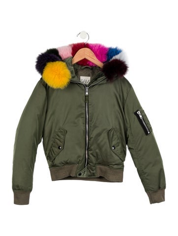 Pre-owned Sam Kids' Down Jacket In Green