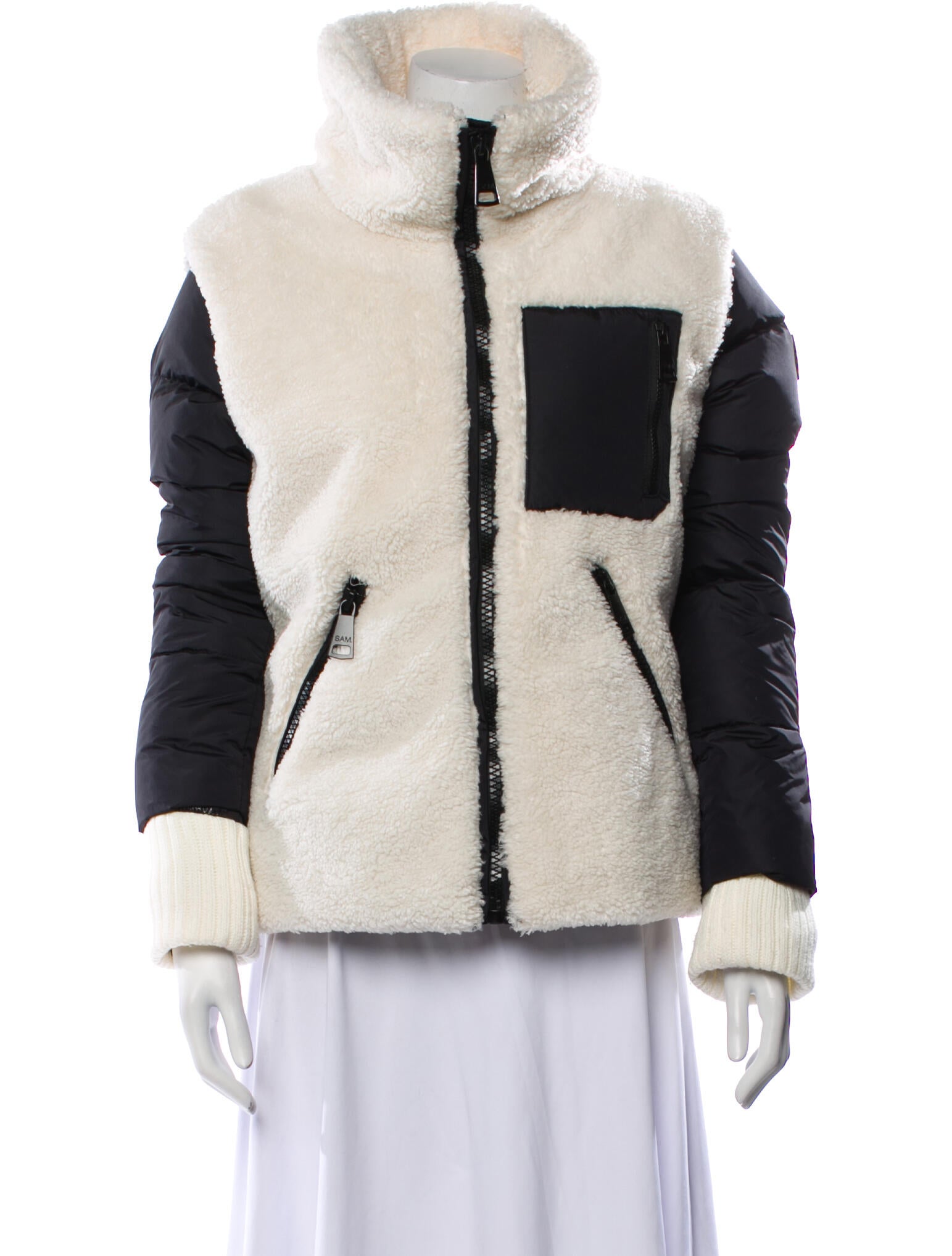 SAM. Colorblock Pattern Down Jacket