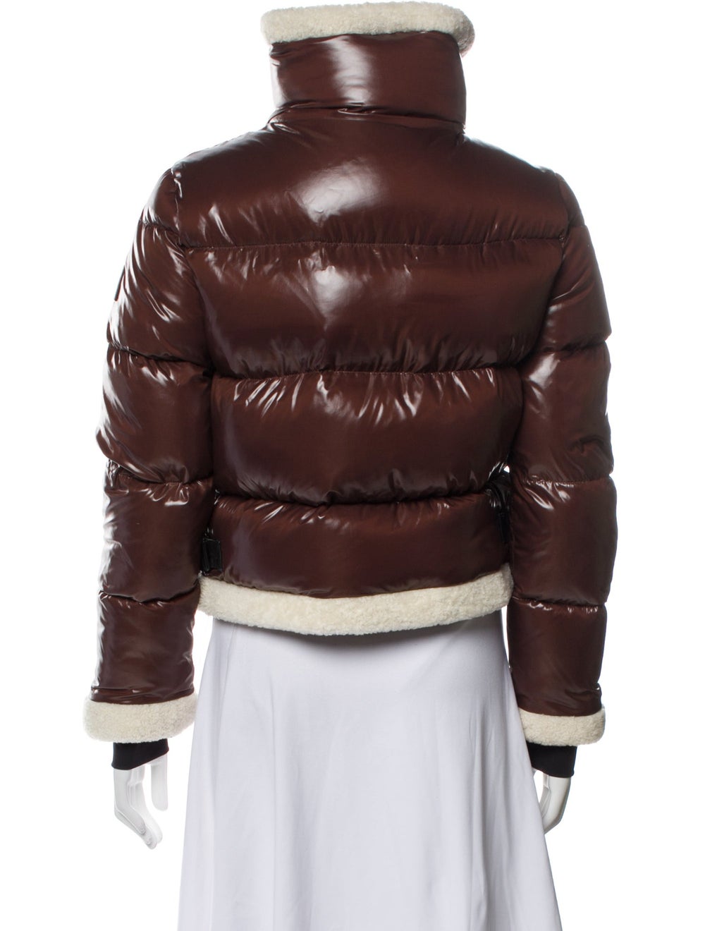 SAM. Sam. Nylon Down Jacket Brown Stand Collar - image 3