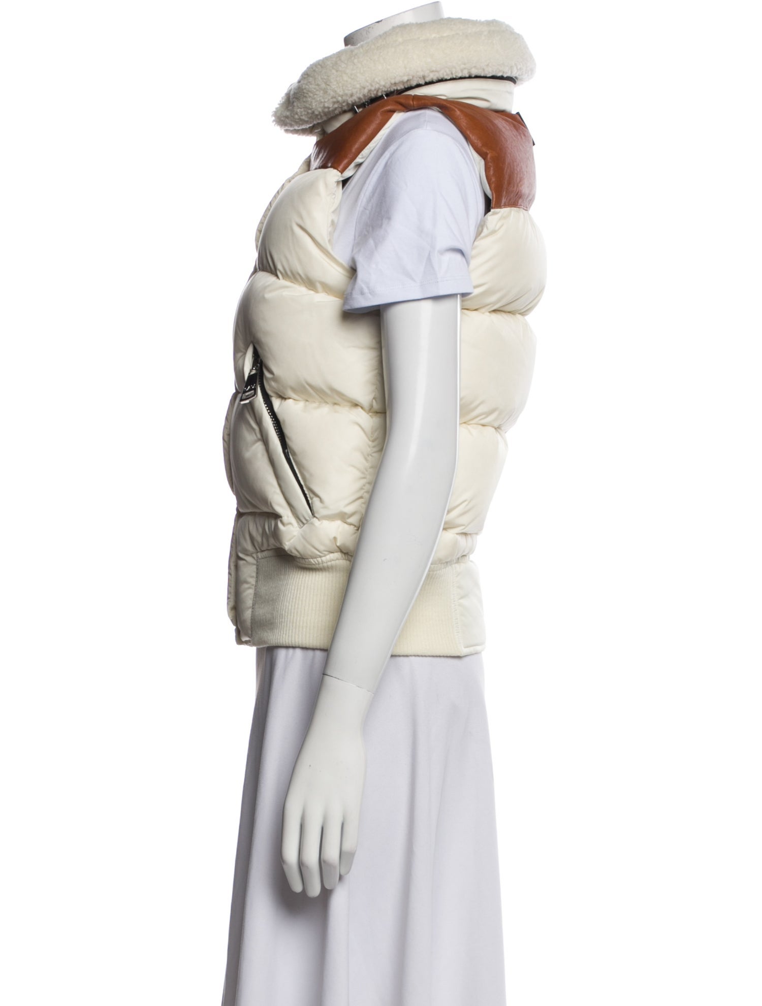 SAM. Nylon Colorblock Pattern Down Jacket
