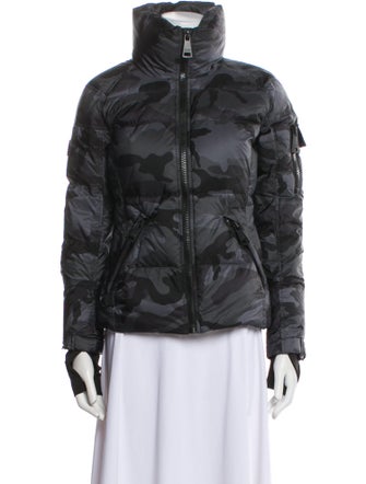 SAM. Nylon Camouflage Print Down Jacket