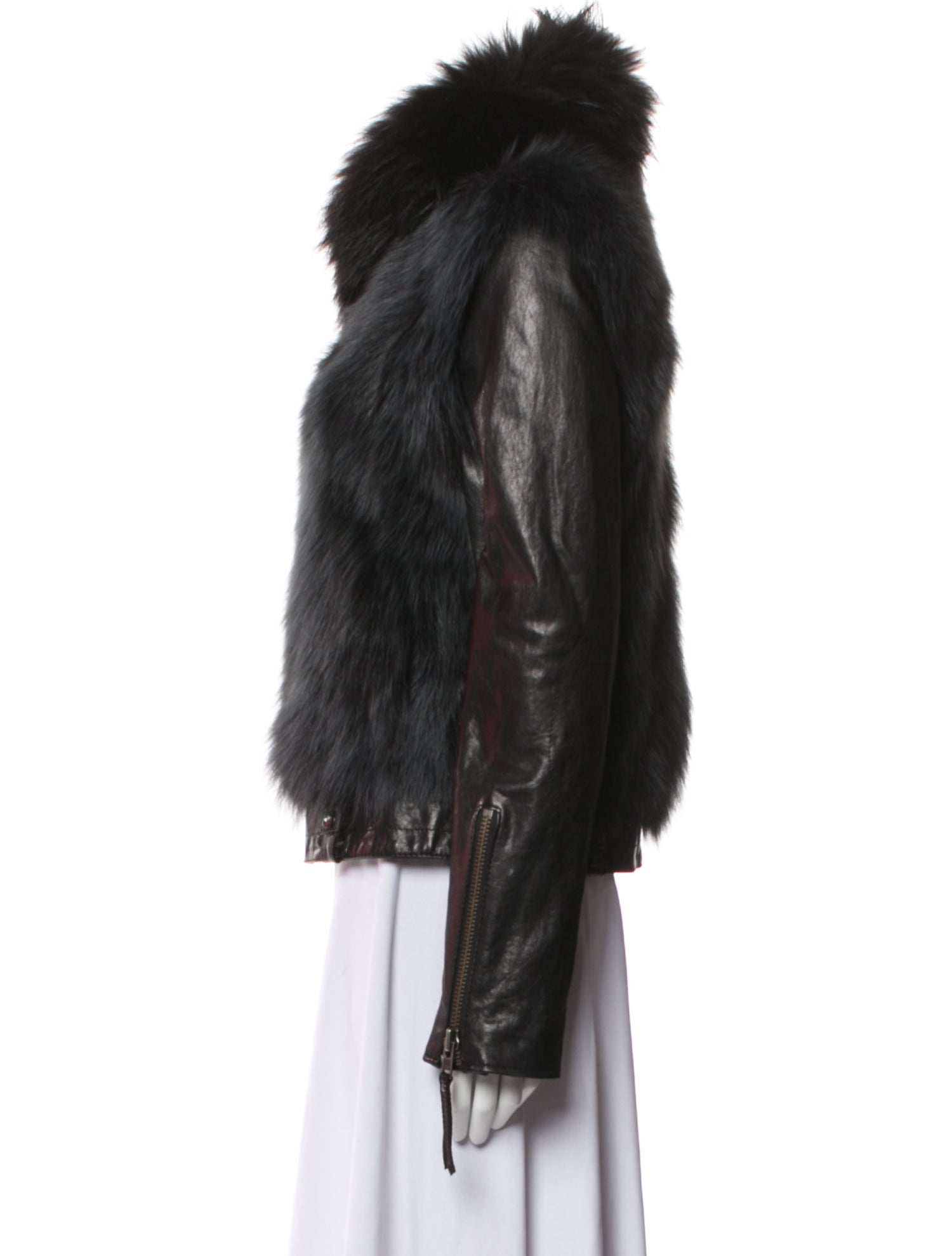 SAM. Leather Fur Jacket