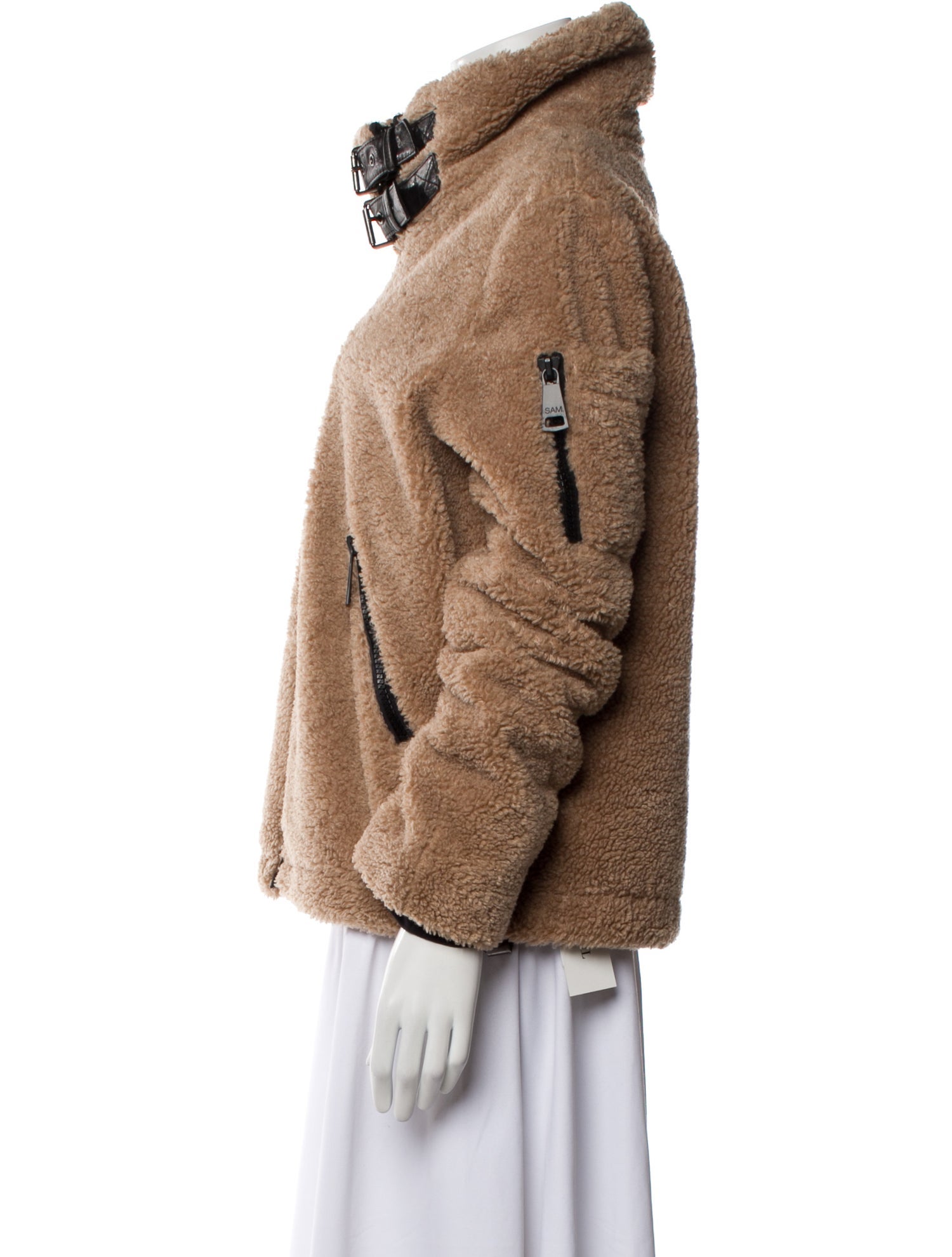 SAM. Faux Shearling Printed Faux Fur Coat