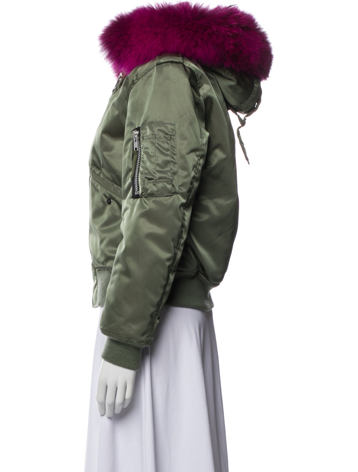 SAM. Nylon Fur Jacket