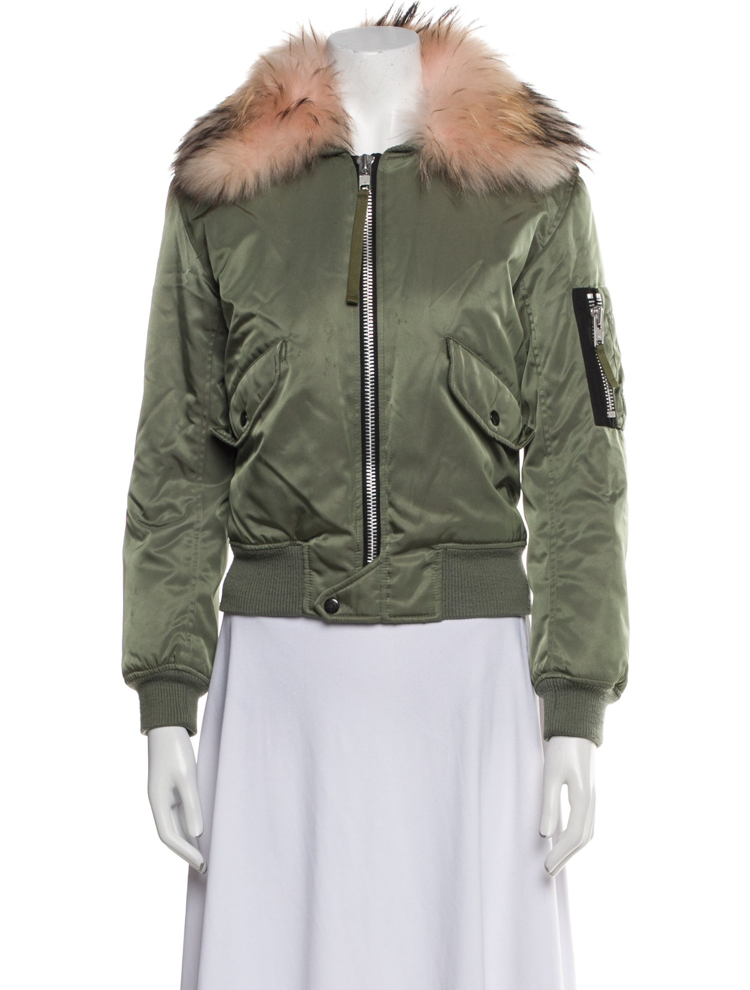 SAM. Nylon Fur Jacket