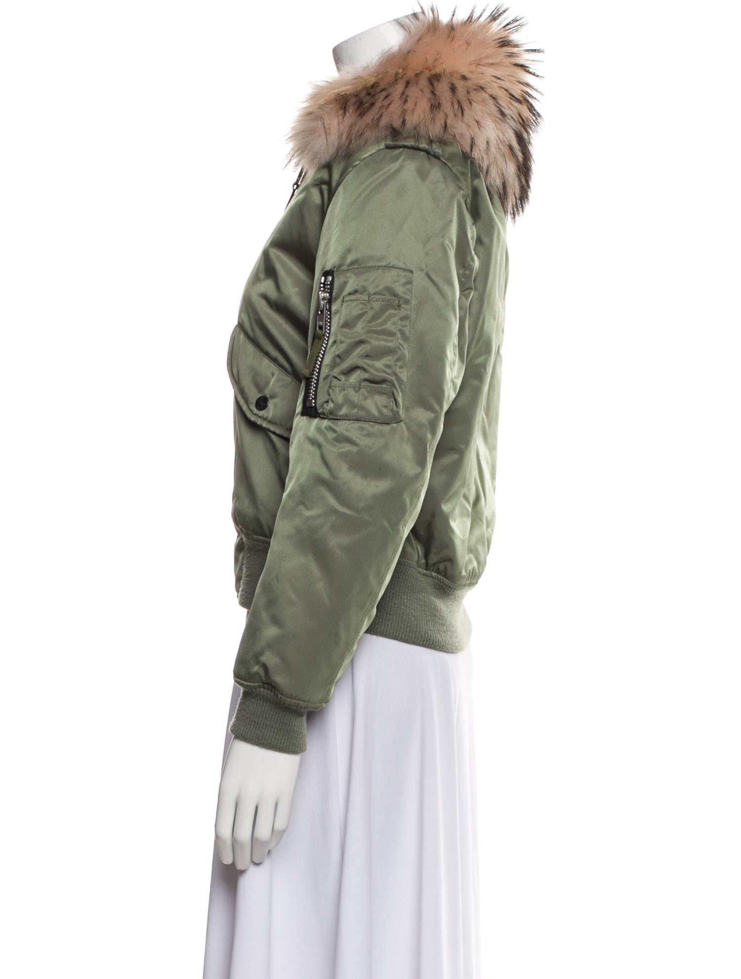 SAM. Nylon Fur Jacket