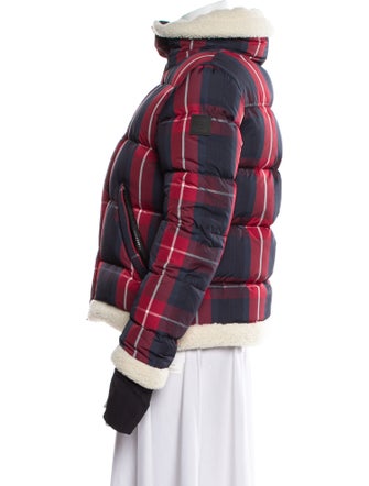 SAM. Nylon Plaid Print Down Jacket