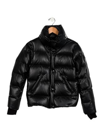 SAM. Girls' Leather Puffer Jacket
