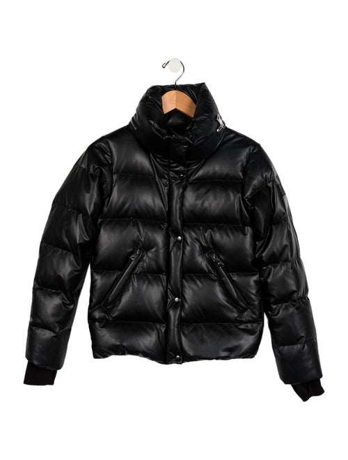 SAM. Girls' Leather Puffer Jacket