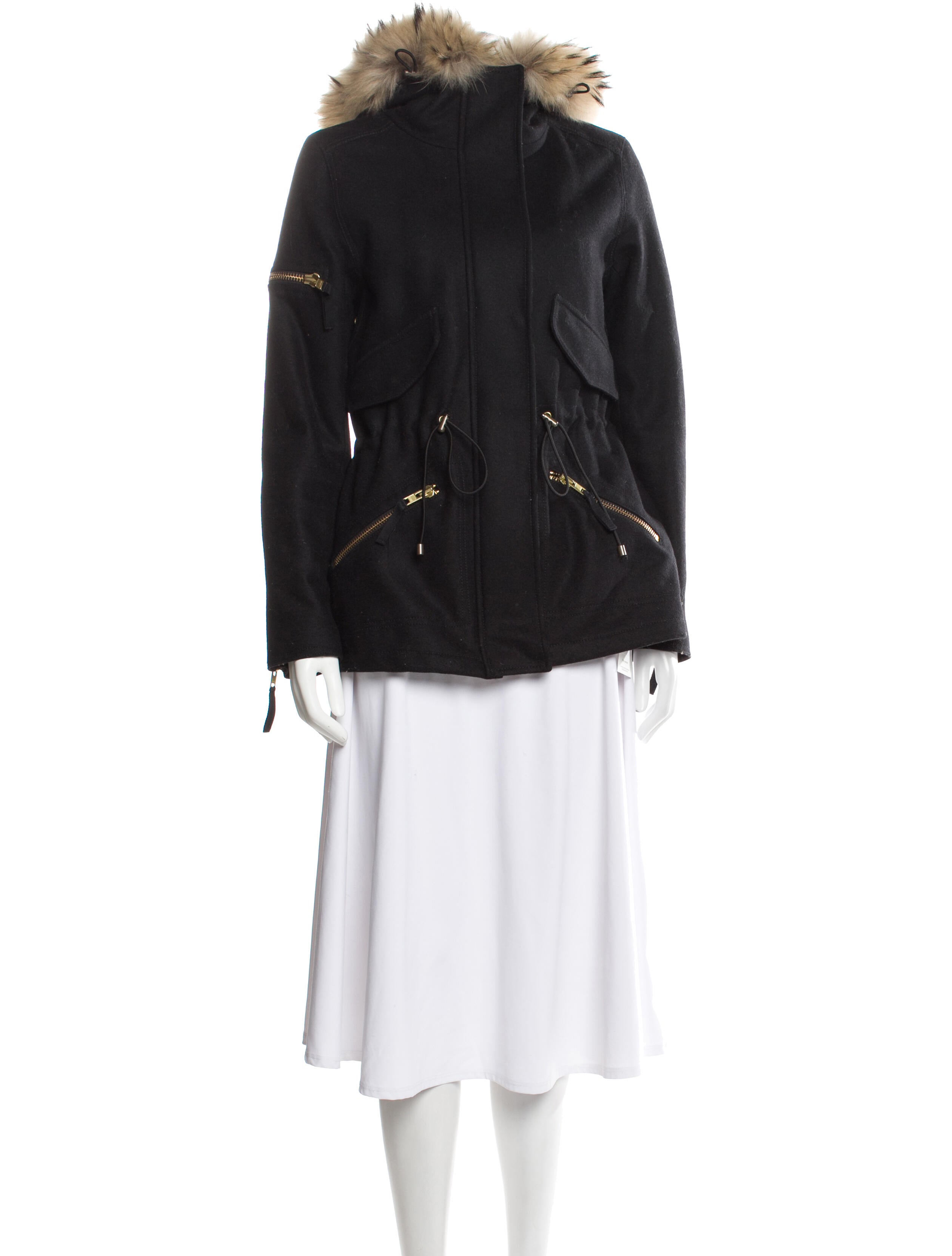 SAM. Wool Faux Fur Coat