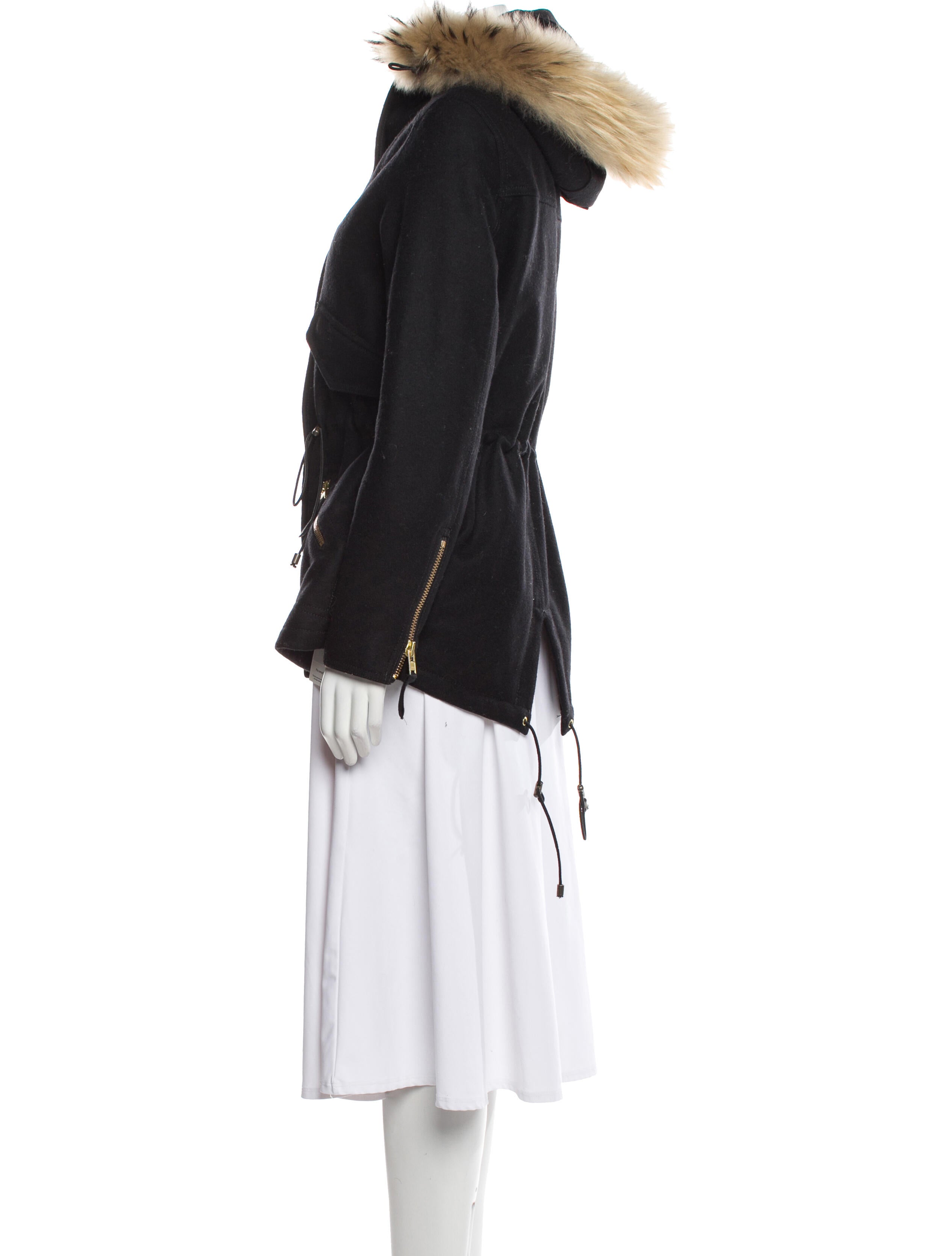 SAM. Wool Faux Fur Coat