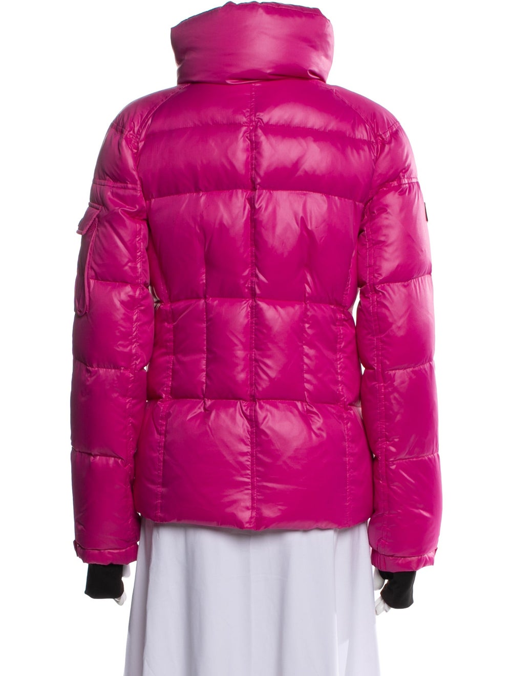 SAM. Sam. Nylon Down Jacket Pink Stand Collar - image 3