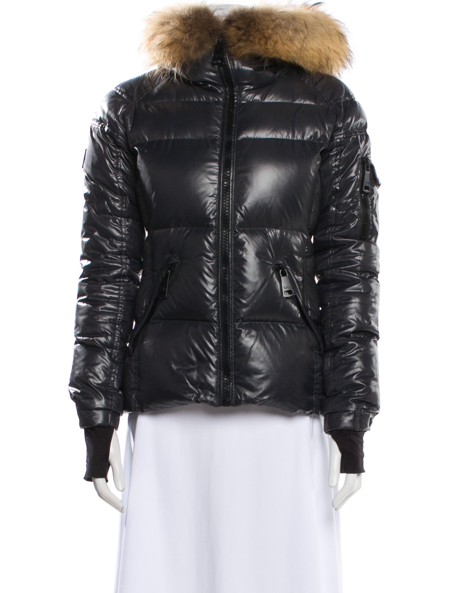 SAM. Nylon Striped Down Jacket