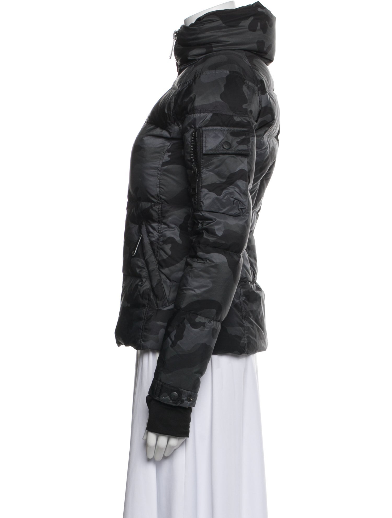 SAM. Nylon Camouflage Print Down Jacket