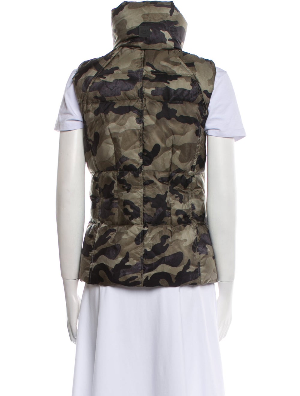 SAM. Sam. Down Jacket Green Printed Stand Collar - image 3