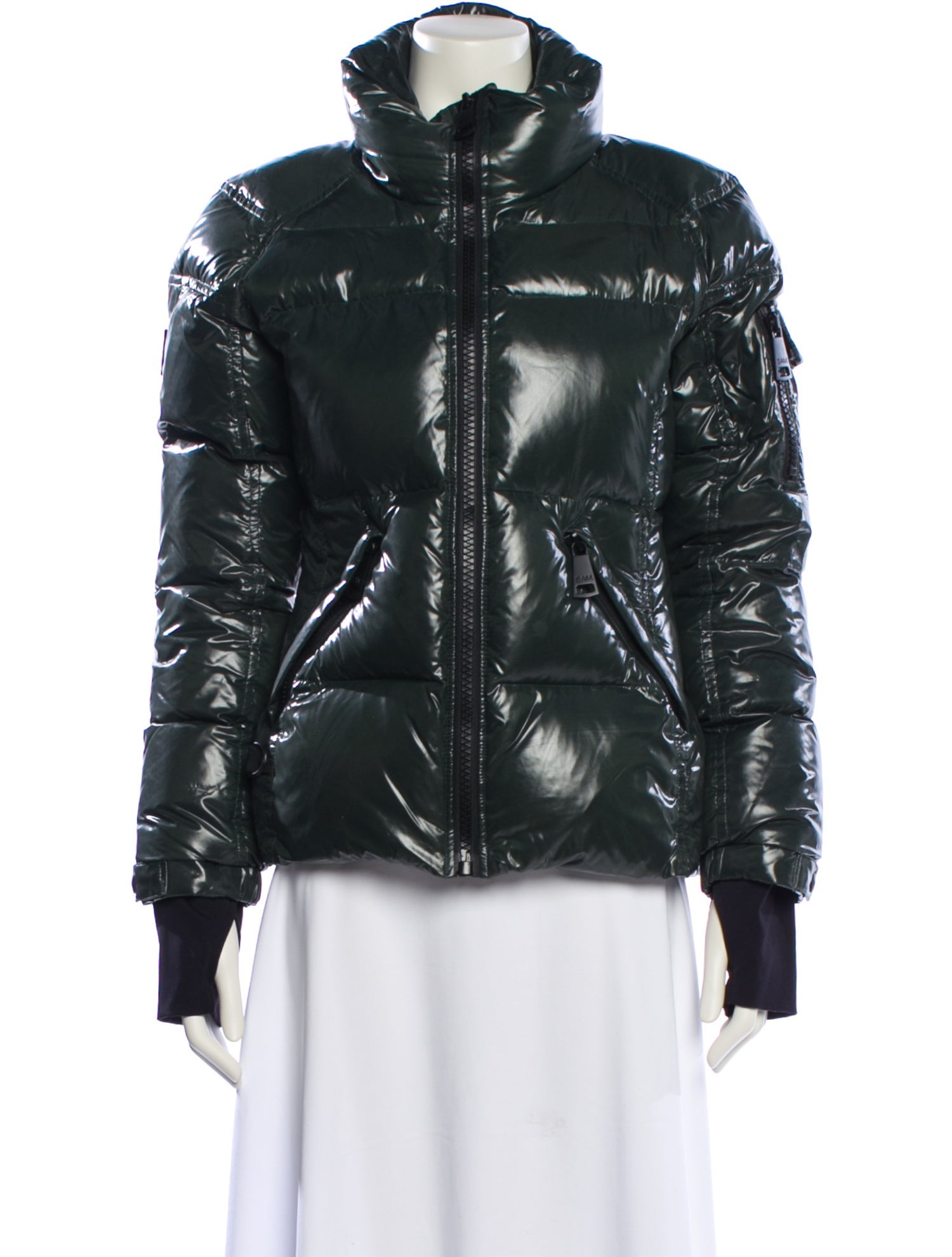 SAM. Nylon Striped Down Jacket