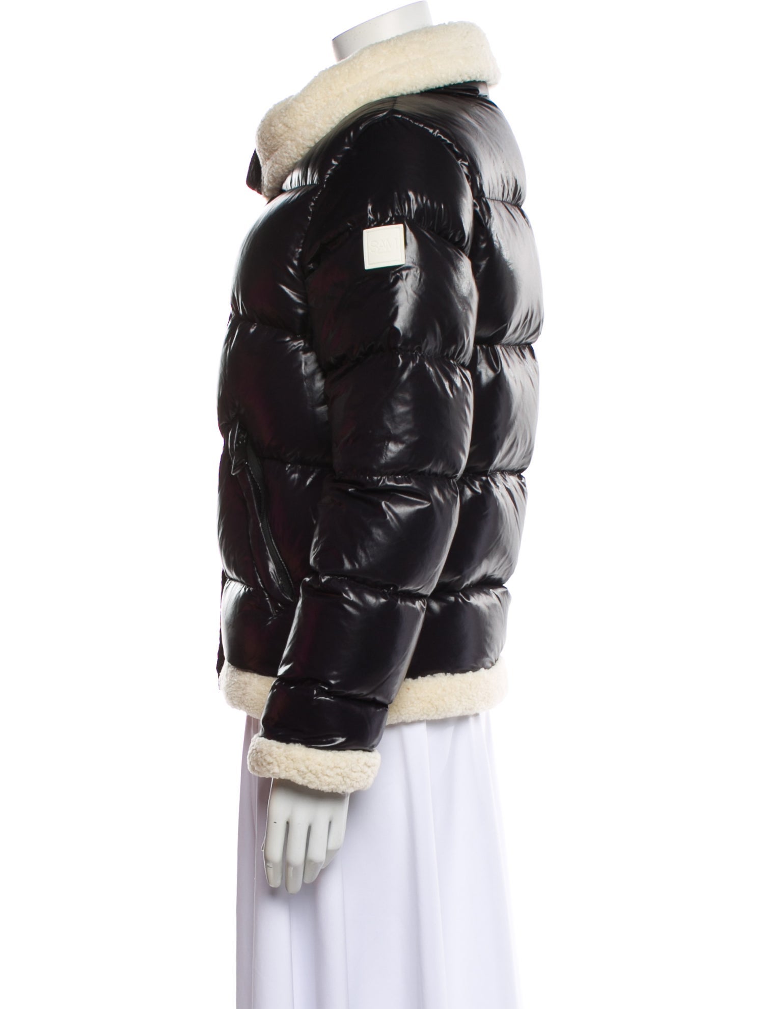 Colorblock Pattern Down Jacket