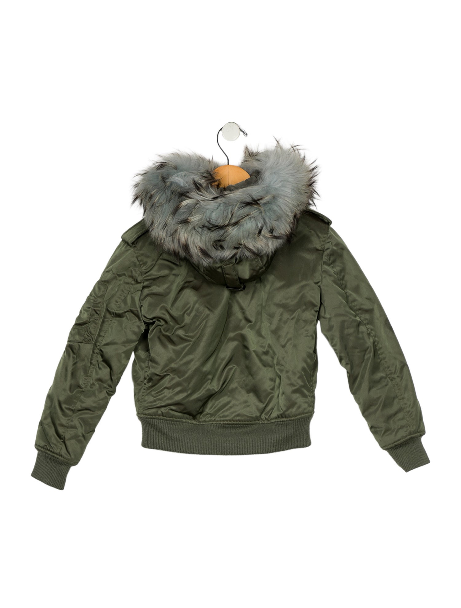 SAM. Girls' Fux Fur Trim Down Jacket