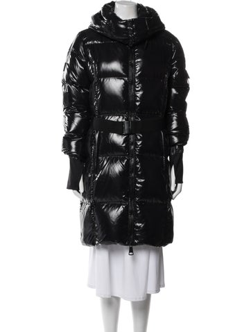 Pre-owned Sam Nylon Down Coat In Black