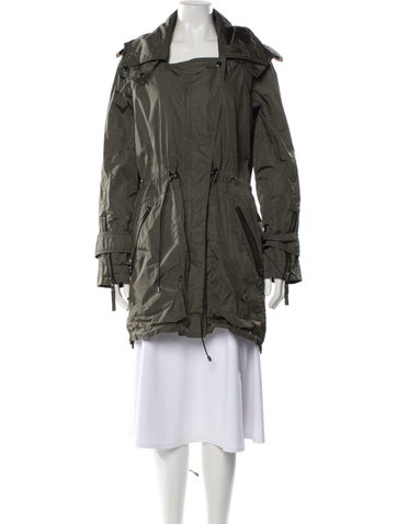 Pre-owned Sam Nylon Parka In Green
