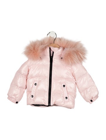 Pre-owned Sam Babies' Infant Girls' Puffer Coat In Pink