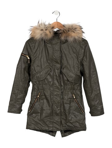 Pre-owned Sam Kids' Girls' Coat In Neutrals
