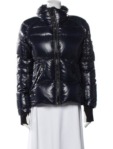 Pre-owned Sam Nylon Down Jacket In Blue