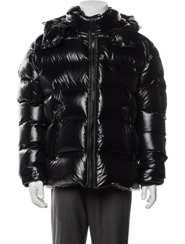 Pre-owned Sam Puffer Coat In Black