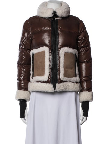 Pre-owned Sam Nylon Down Jacket In Brown