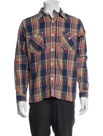Pre-owned Samurai Jeans Plaid Print Jacket In Blue