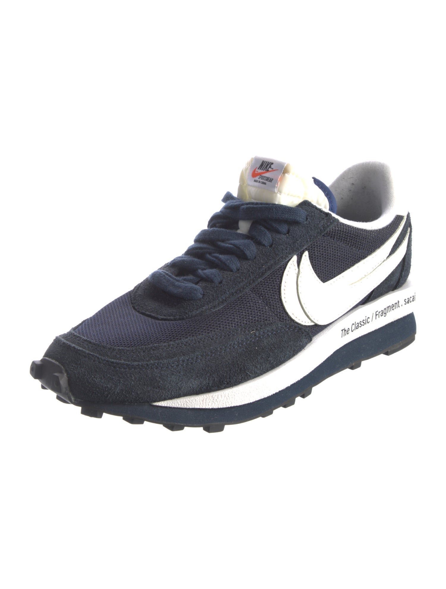 Sacai x Nike x Fragment LD Waffle SF Blue Void Athletic Sneakers