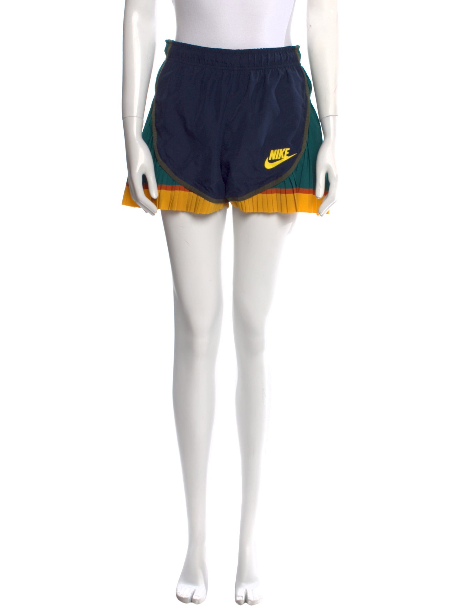 Sacai x Nike Colorblock Pattern Mini Shorts