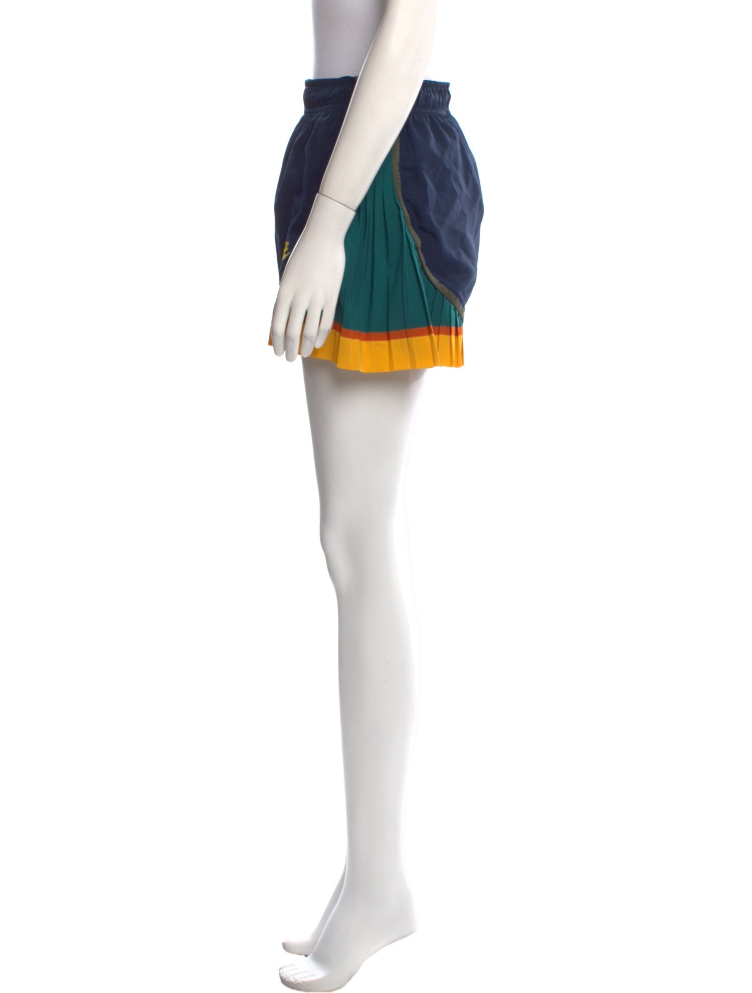 Sacai x Nike Colorblock Pattern Mini Shorts