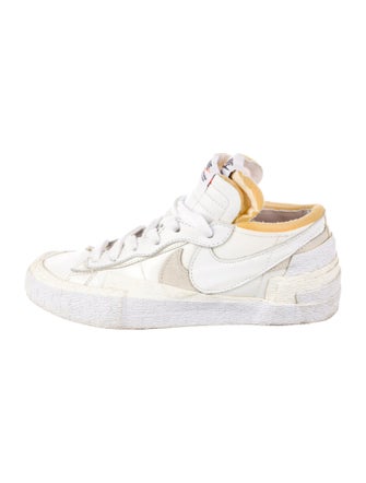 Sacai x Nike Blazer Low 'White Patent Leather' Sneakers