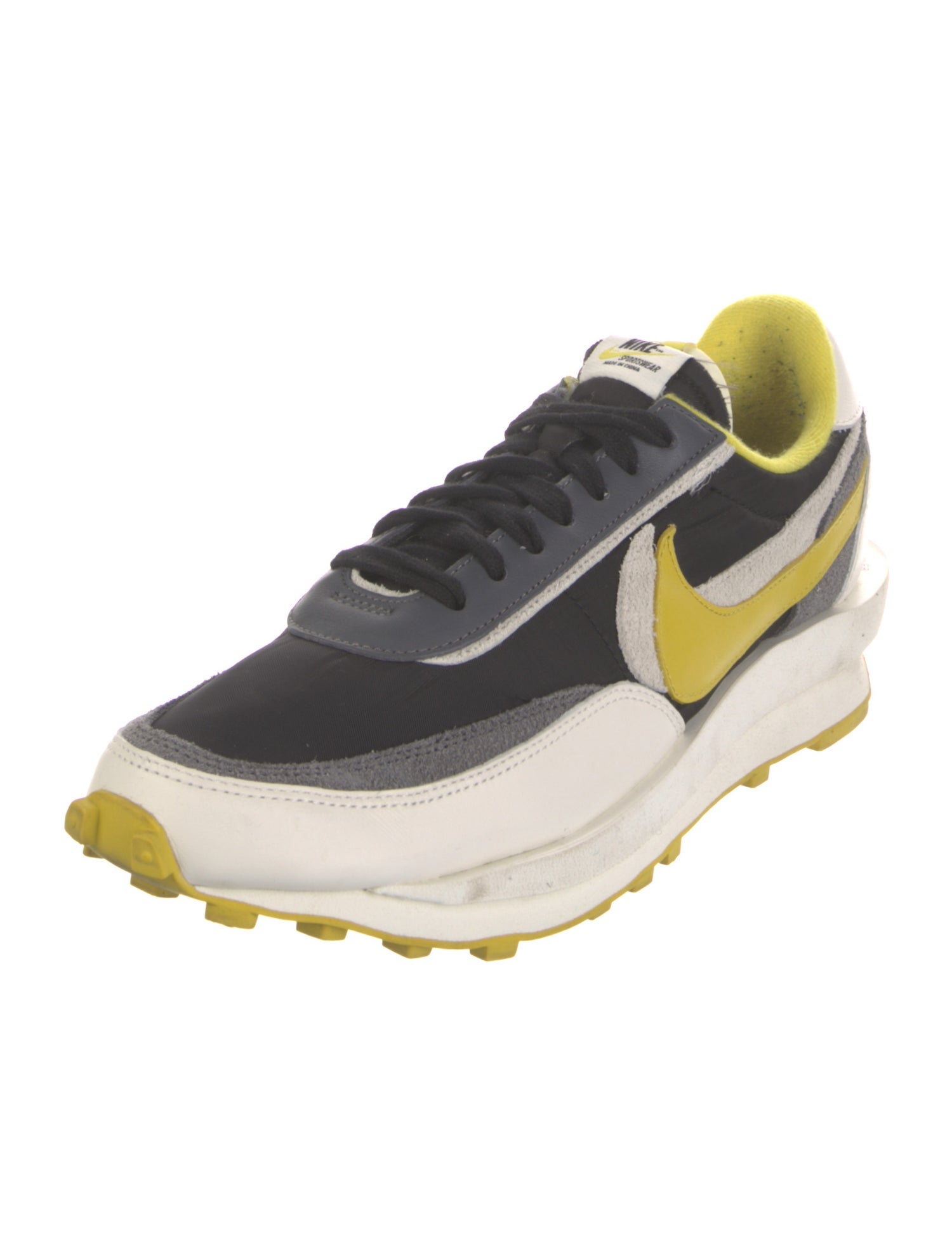 Sacai x Nike x Undercover LD Waffle 'Black Bright Citron' Athletic Sneakers