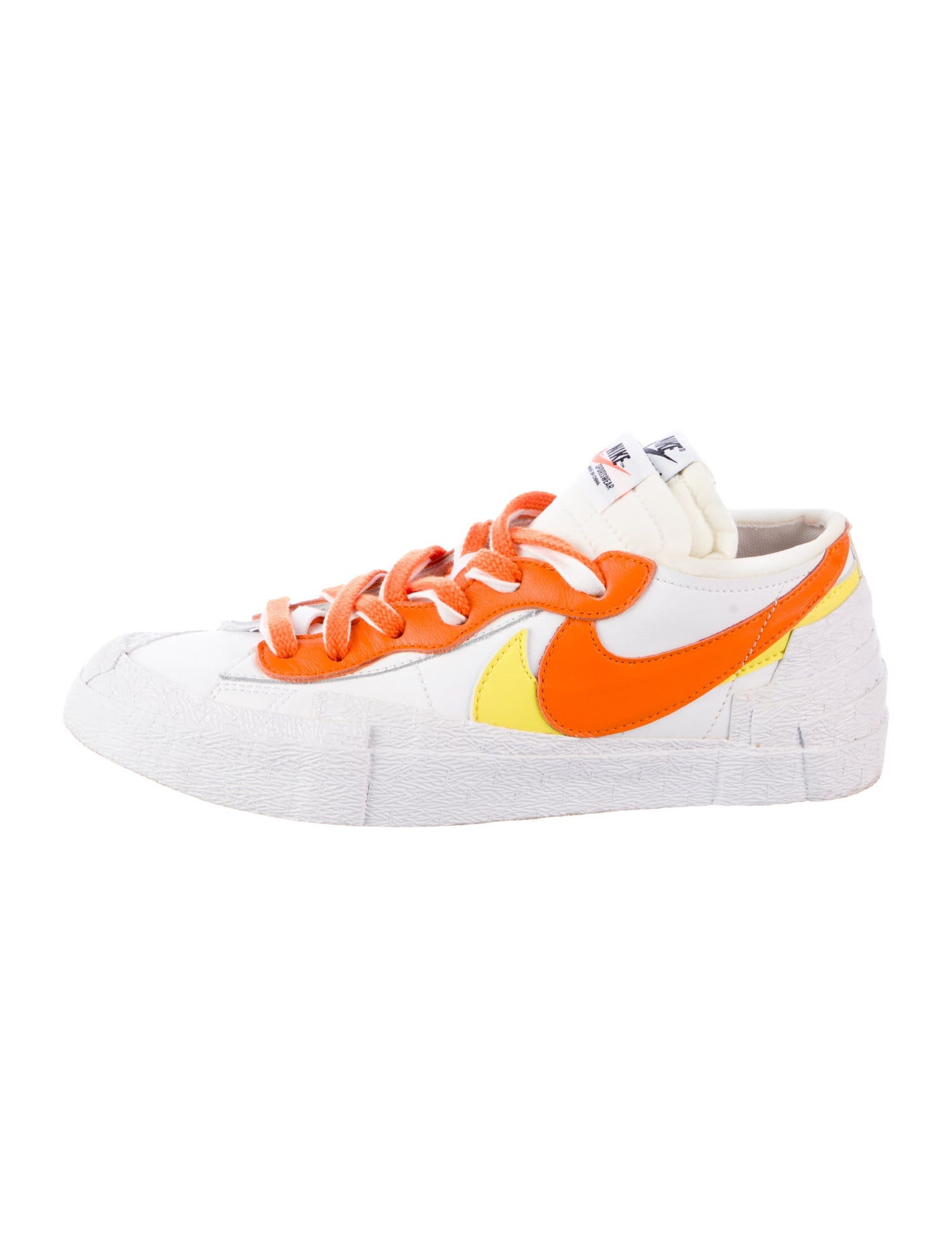 Sacai x Nike Blazer Low 'White Magma Orange' Sneakers