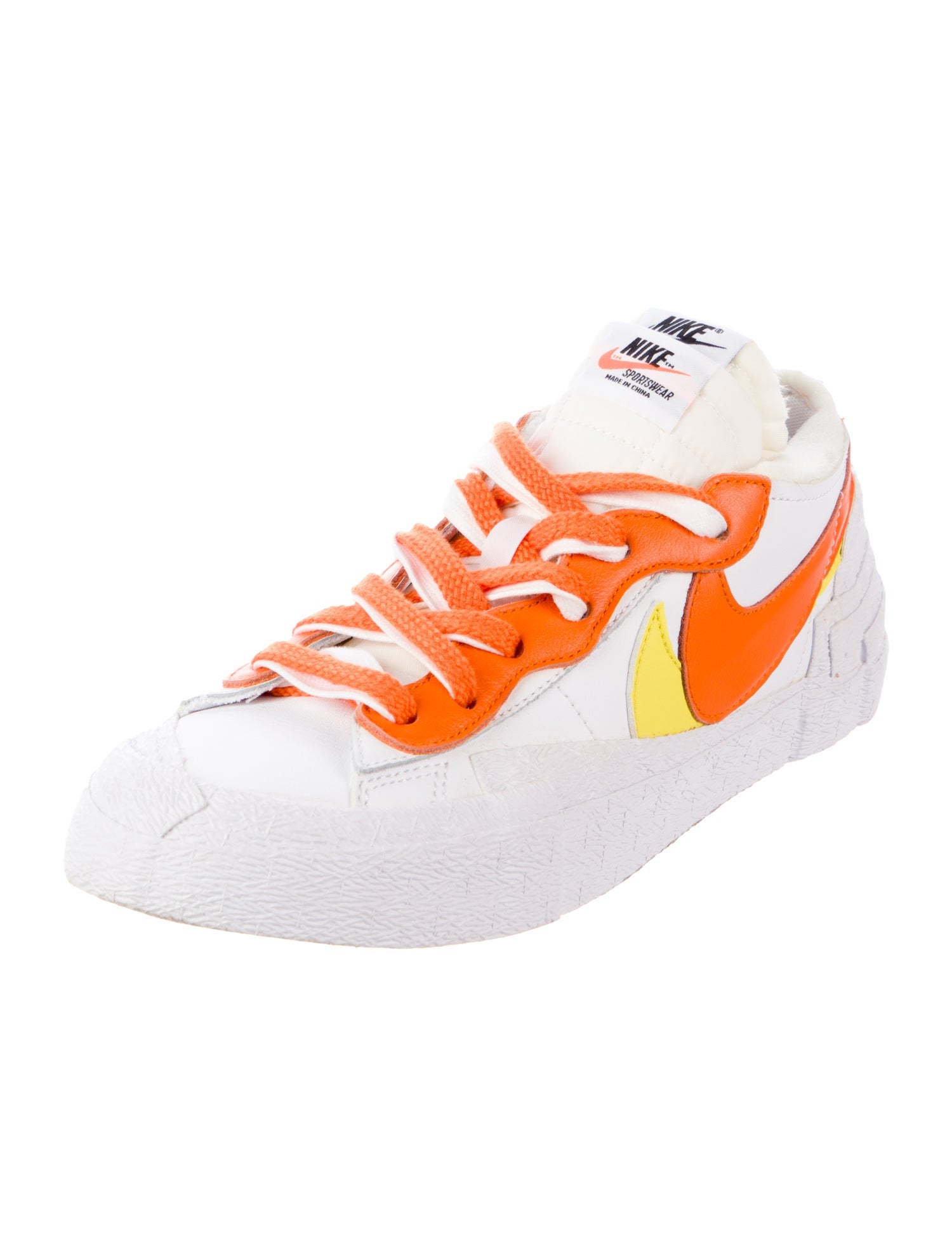 Sacai x Nike Blazer Low 'White Magma Orange' Sneakers