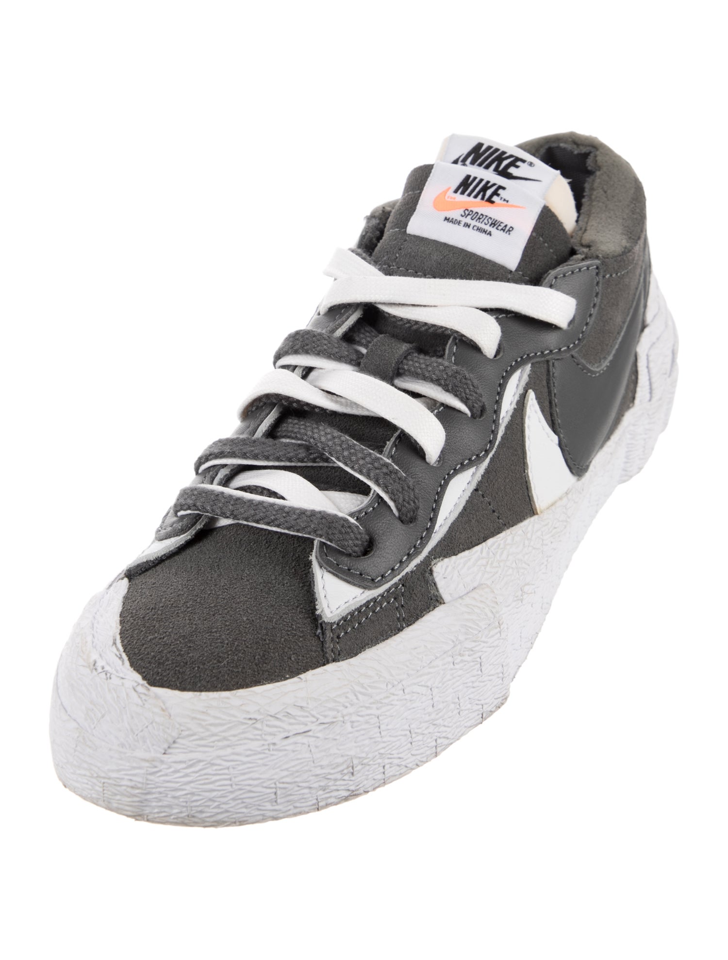 Sacai x Nike Blazer Low 'Iron Grey' Sneakers - Grey Sneakers