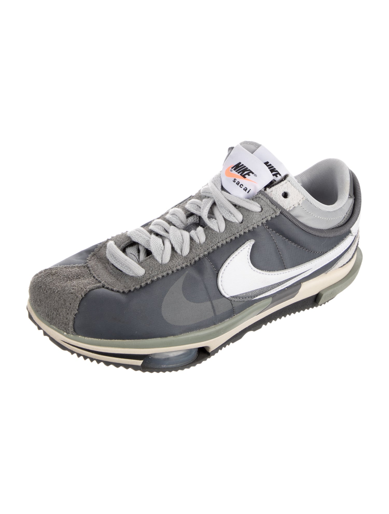 Sacai x Nike Zoom Cortez SP 'Iron Grey' Sneakers - Green Sneakers