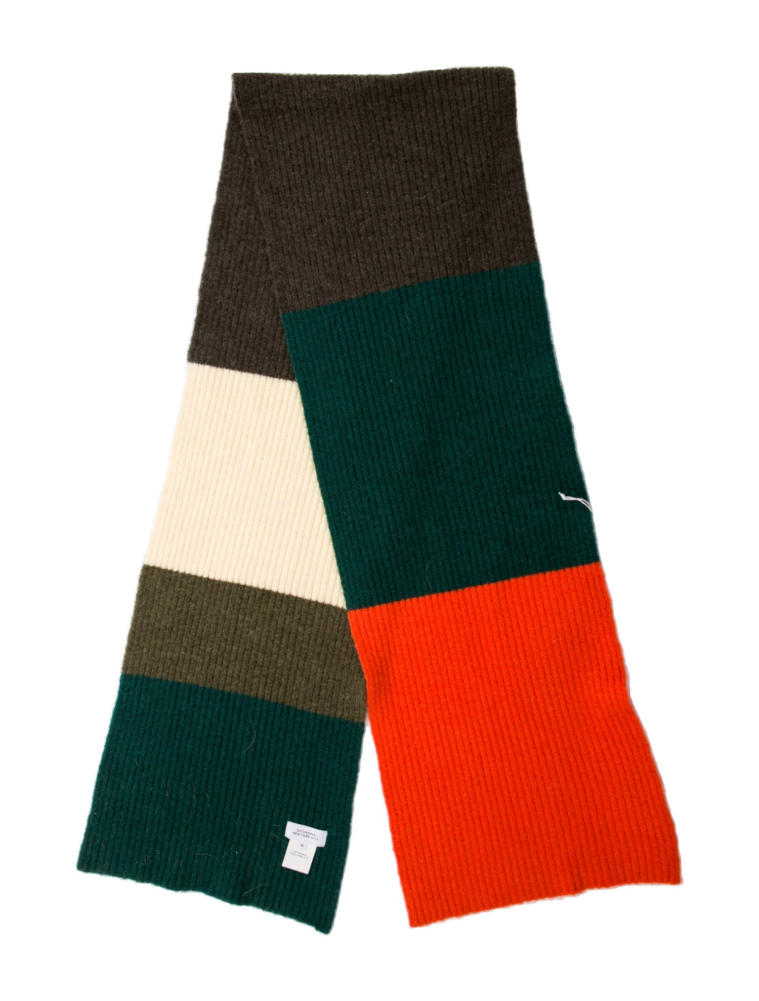 Saturdays New York City Wool Colorblock Pattern Scarf