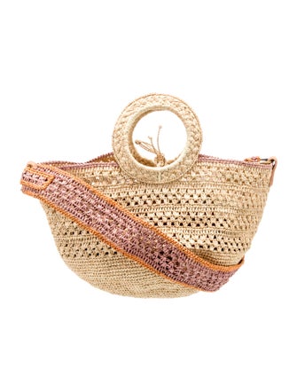 Sans Arcidet Raffia Shoulder Bag