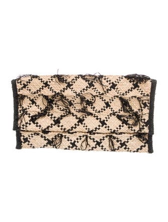 Sans Arcidet Raffia Clutch