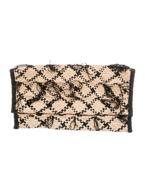 Sans Arcidet Raffia Clutch
