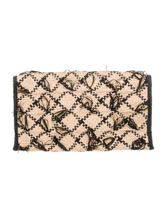 Sans Arcidet Raffia Clutch