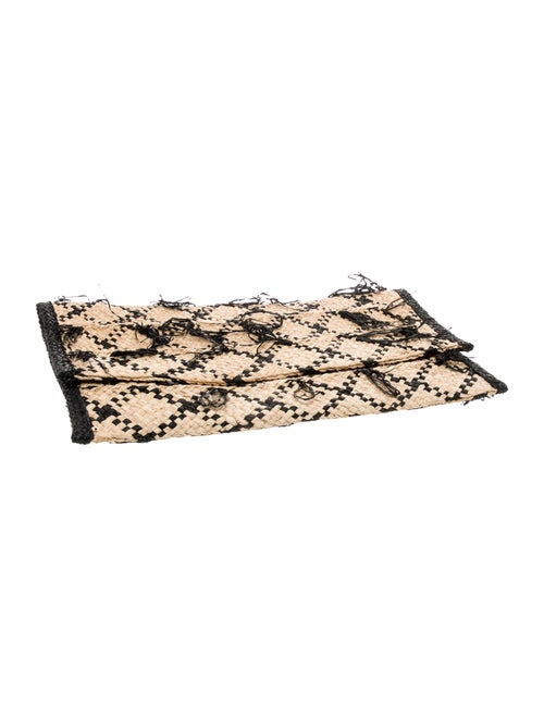 Sans Arcidet Raffia Clutch