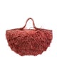 Sans Arcidet Raffia Top Handle Bag