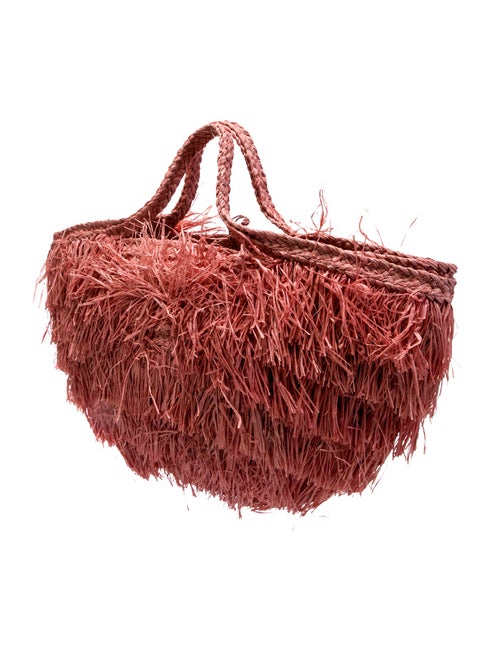 Sans Arcidet Raffia Top Handle Bag